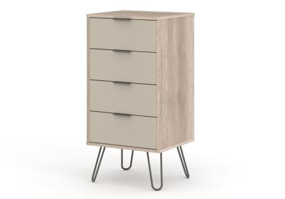 Augusta Driftwood 4 Drawer Narrow Chest Of Drawers