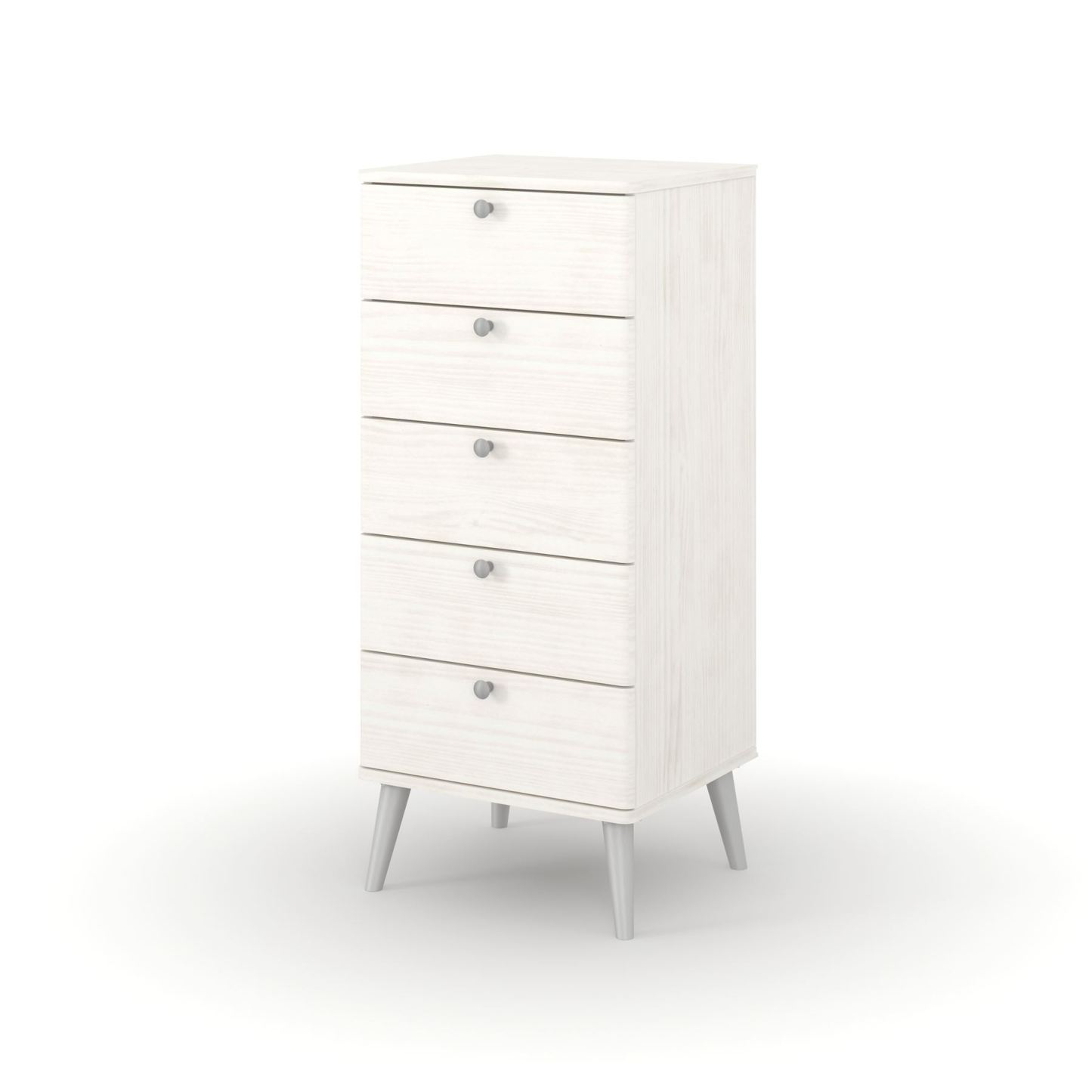 Augusta Curve 5 Drawer Narrow Chest