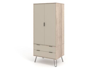 Augusta Driftwood 2 Door 2 Drawer Wardrobe