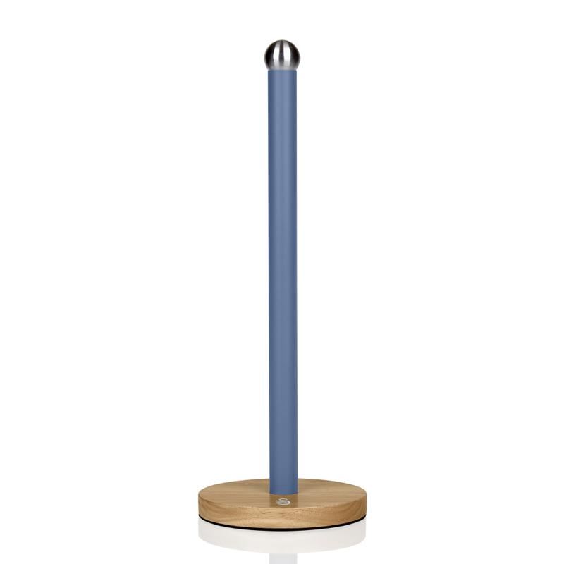 Swan Blue Nordic Towel Pole with Bamboo Base