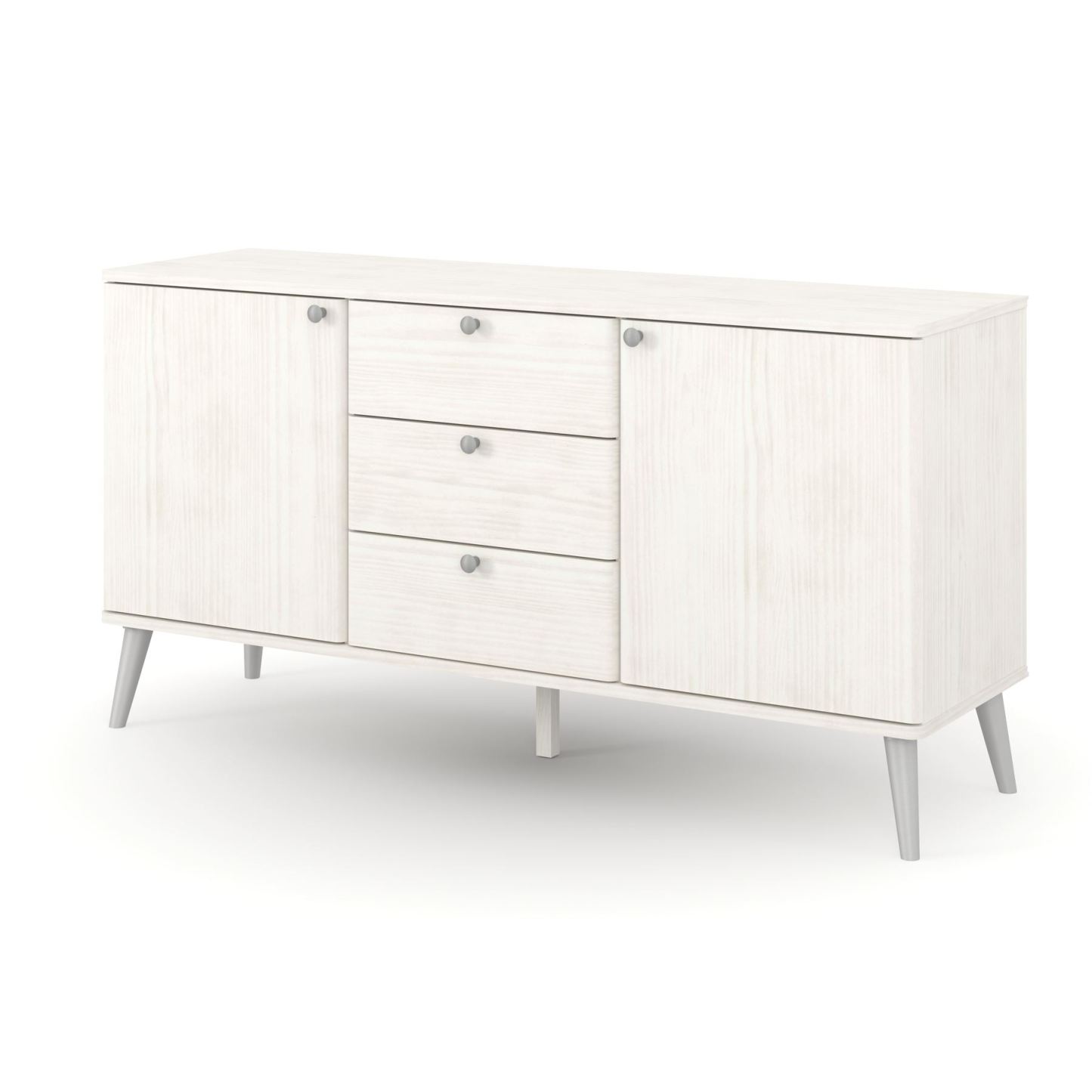 Augusta Curve Medium Sideboard With 2 Doors 3 Drawers