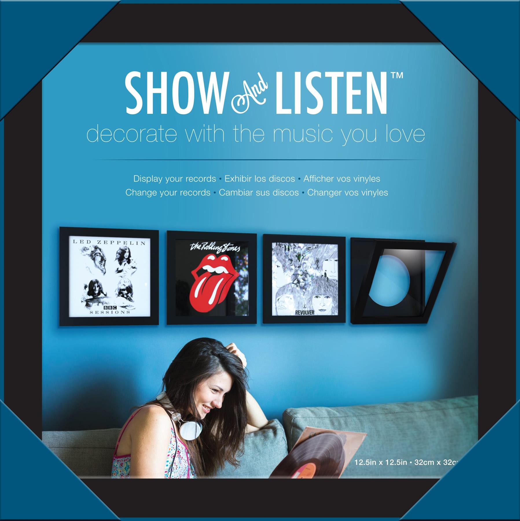 Show & Listen Black Vinyl Record Album LP Frame