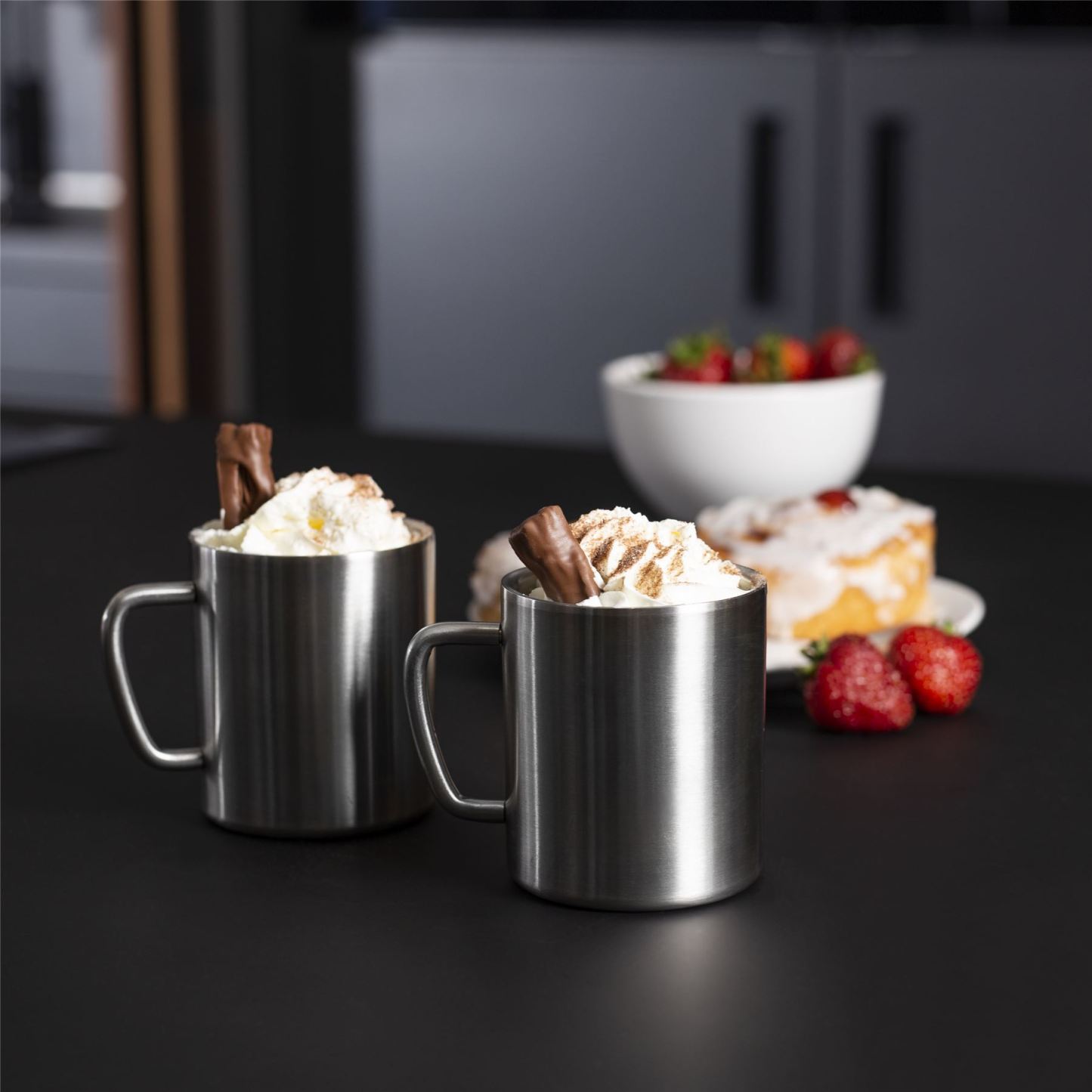 Stainless Steel Mugs - Set of 2 | M&W