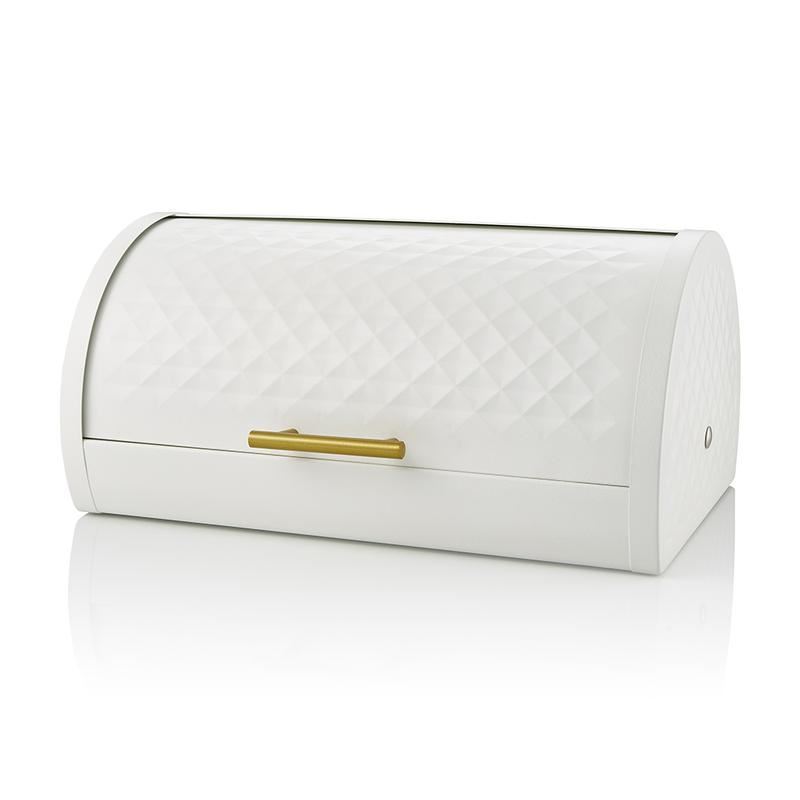 Swan White Diamond Pattern Gatsby Bread Bin