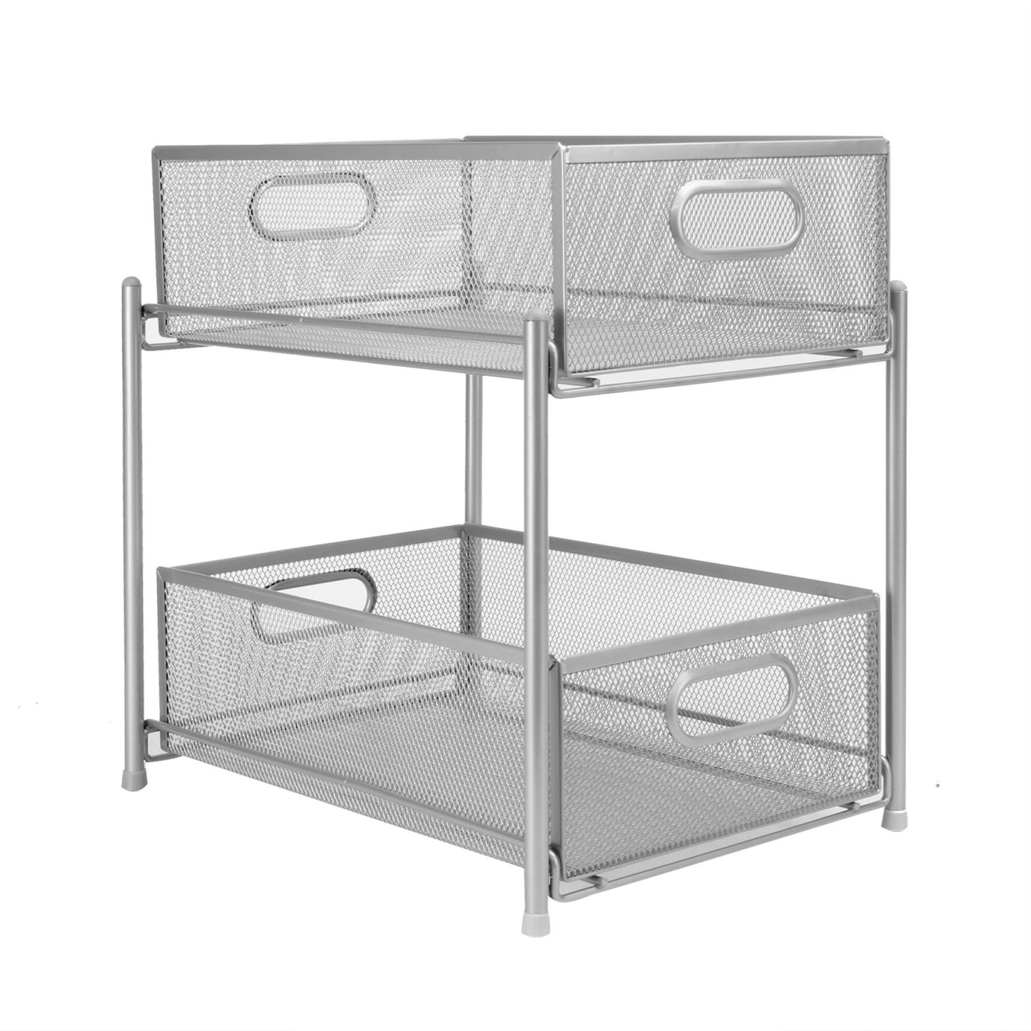 2 Tier Sliding Steel Shelves | M&W
