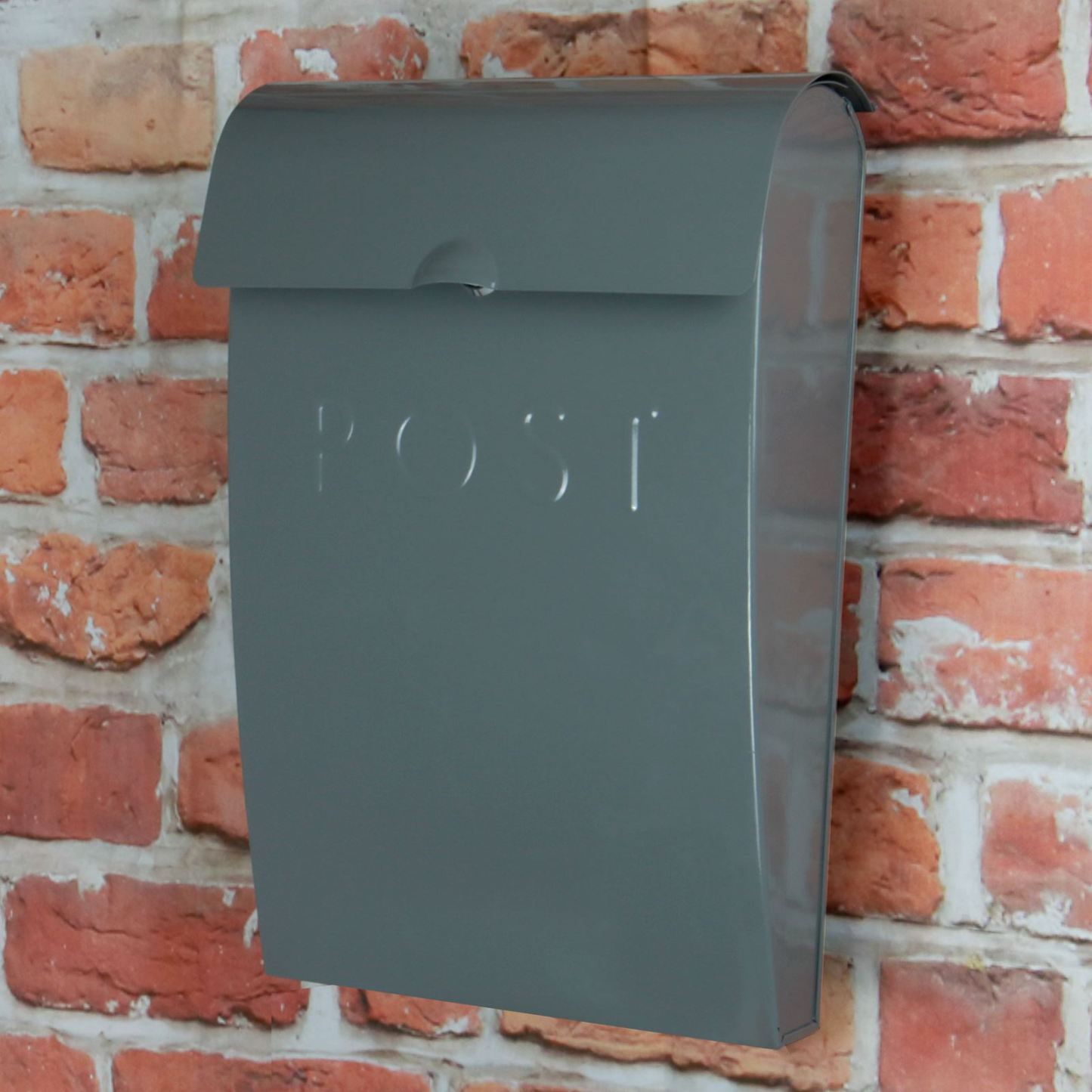 Wall Mounted Post Box in Grey | M&W