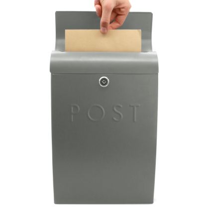 Wall Mounted Post Box in Grey | M&W