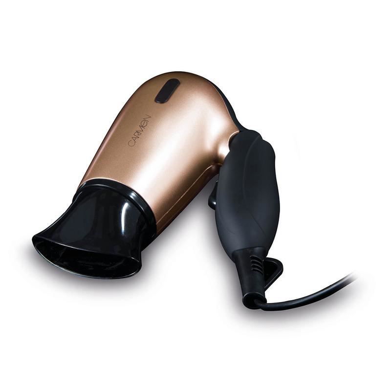 Carmen Noir 1200W Travel Hair Dryer Black