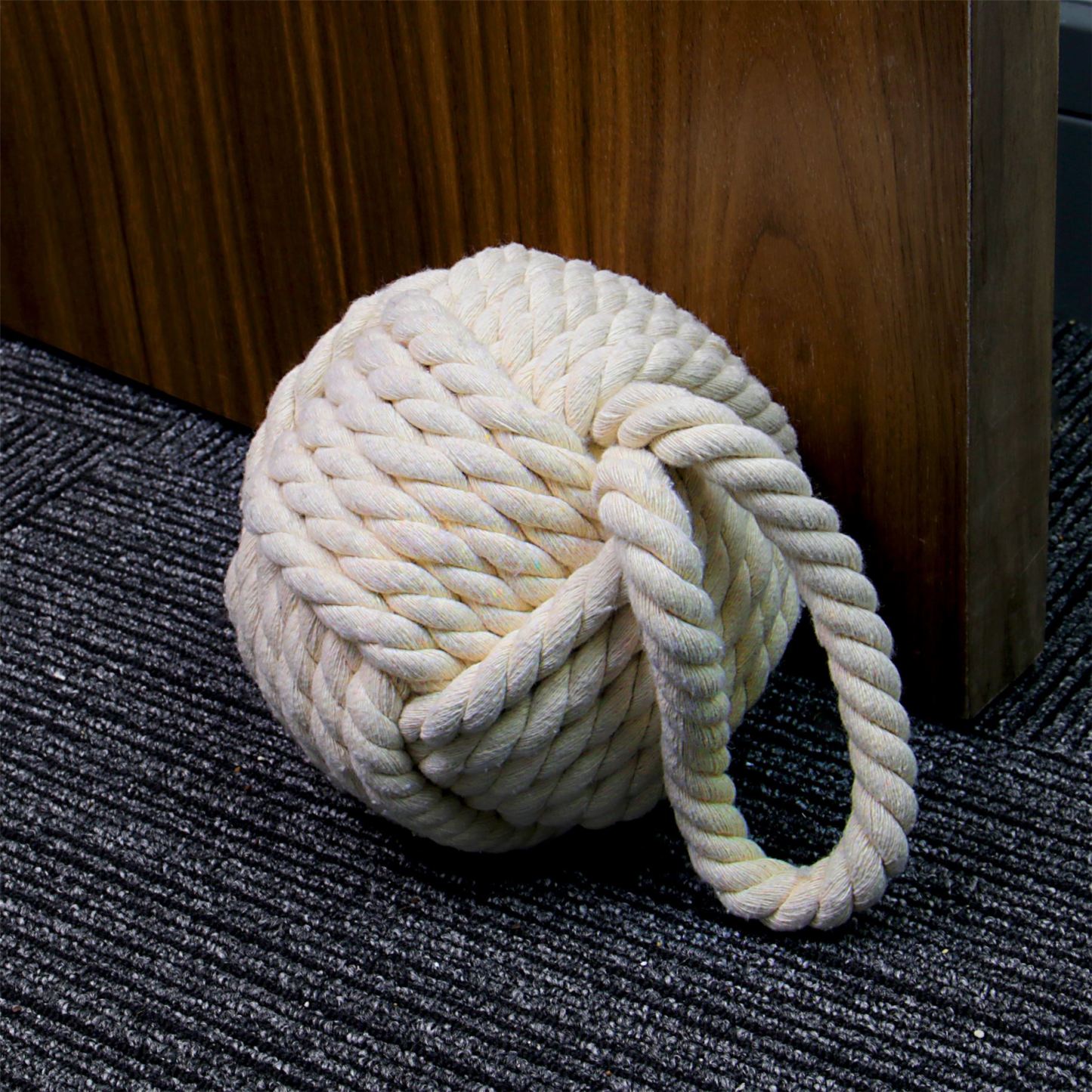 Rope Knot Door Stop Cream | M&W