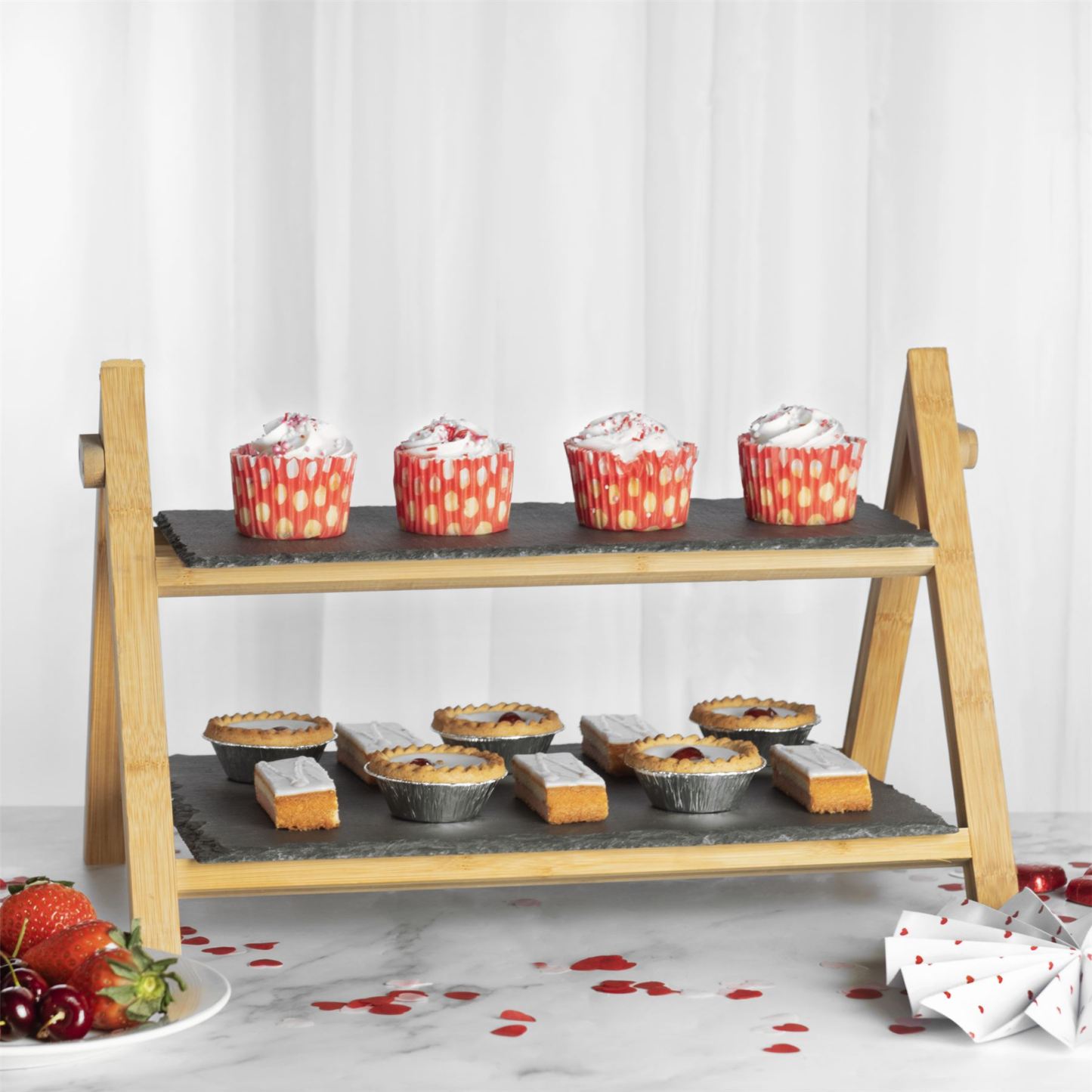 2 Tier Slate Cake Stand | M&W