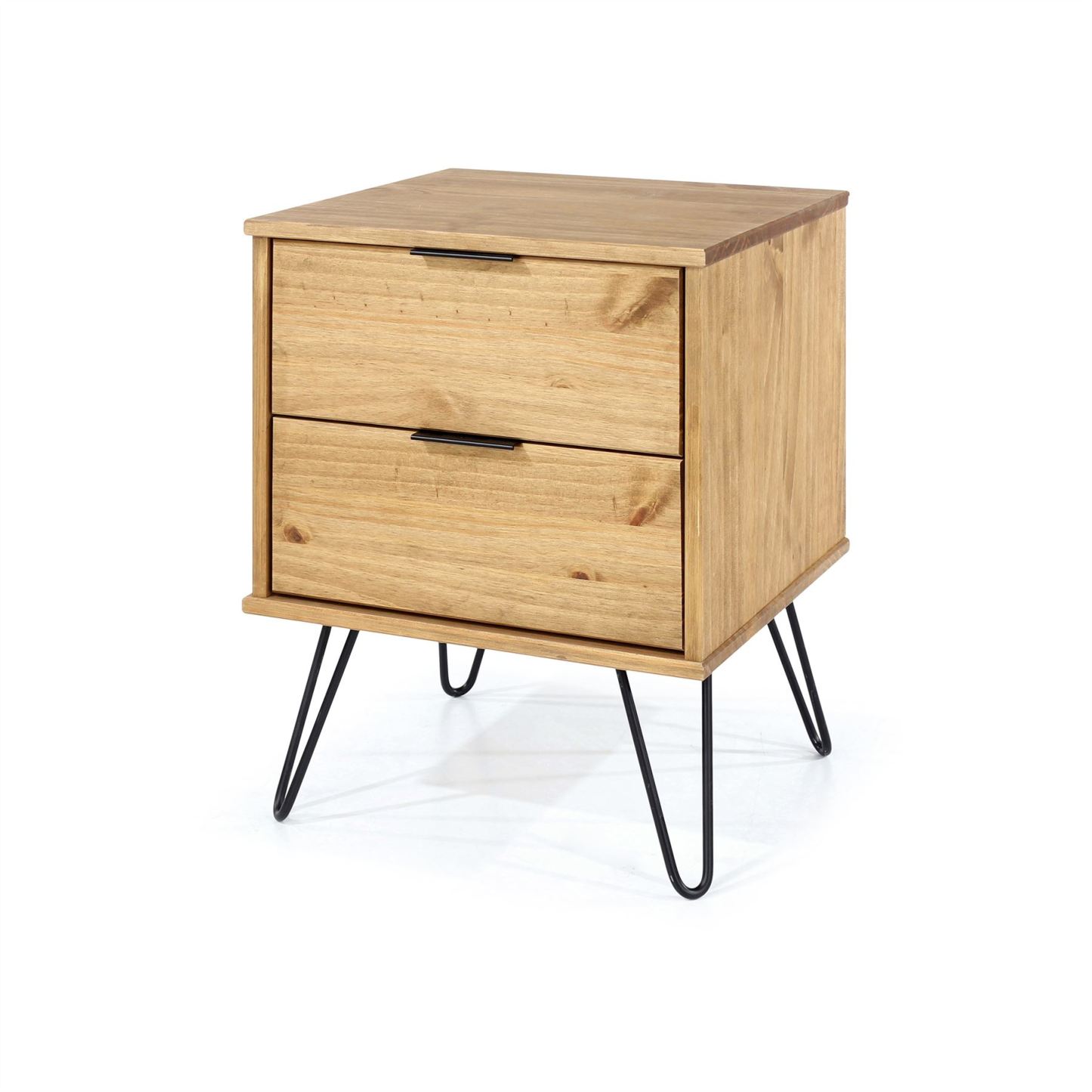 Augusta Pine 2 Drawer Bedside Cabinet