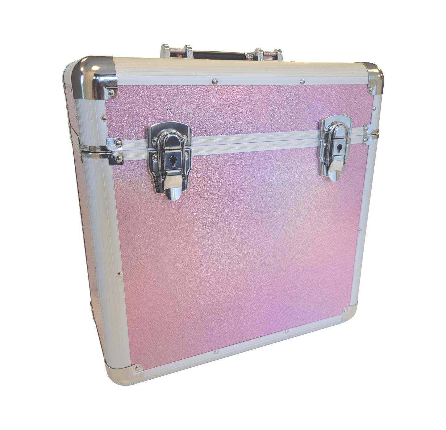 Vinyl LP Record Storage Case - Iridescent Pink | M&W