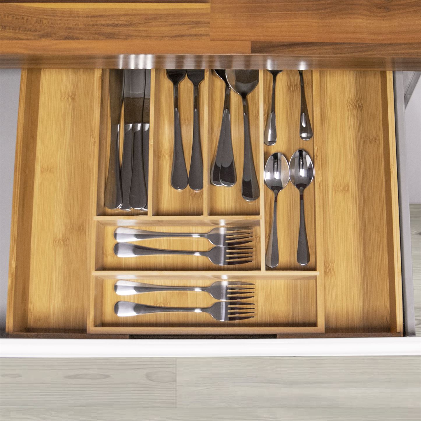 Bamboo Extending Cutlery Drawer | M&W