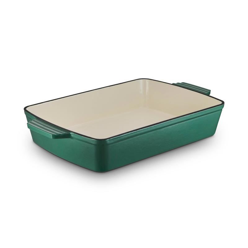 Tower Barbary & Oak Green 39cm Cast Iron Roaster