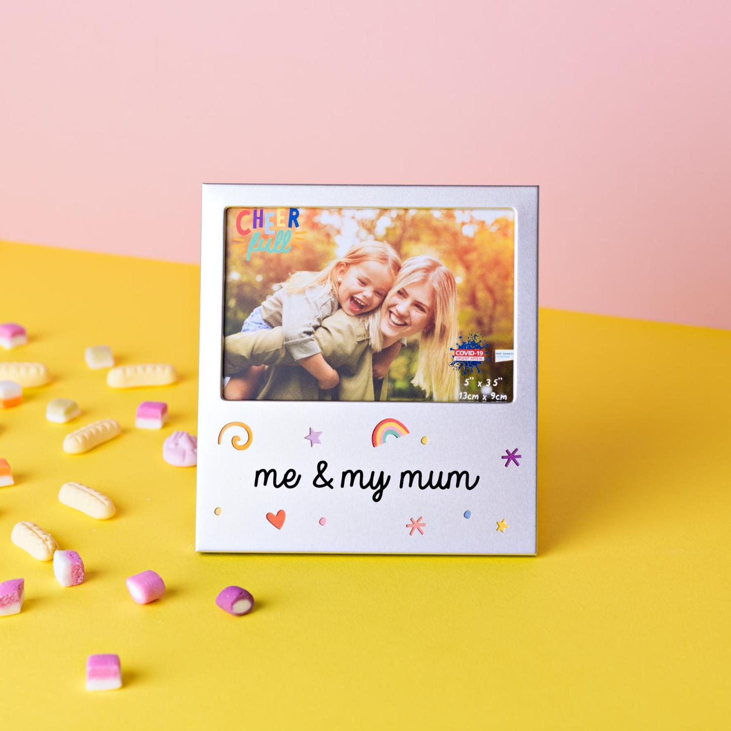 Cheerful Aluminium Photo Frame - Me & My Mum 5" x 3.5"