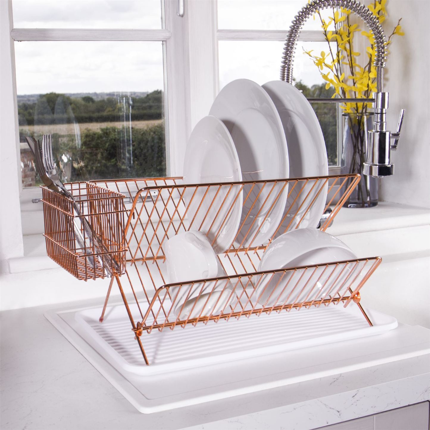 Folding Wire Drainer Rose Gold | M&W