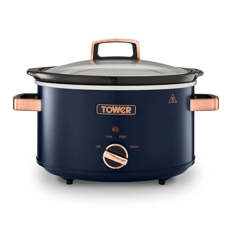 Tower Blue & Rose Gold Cavaletto 3.5 Litre Slow Cooker