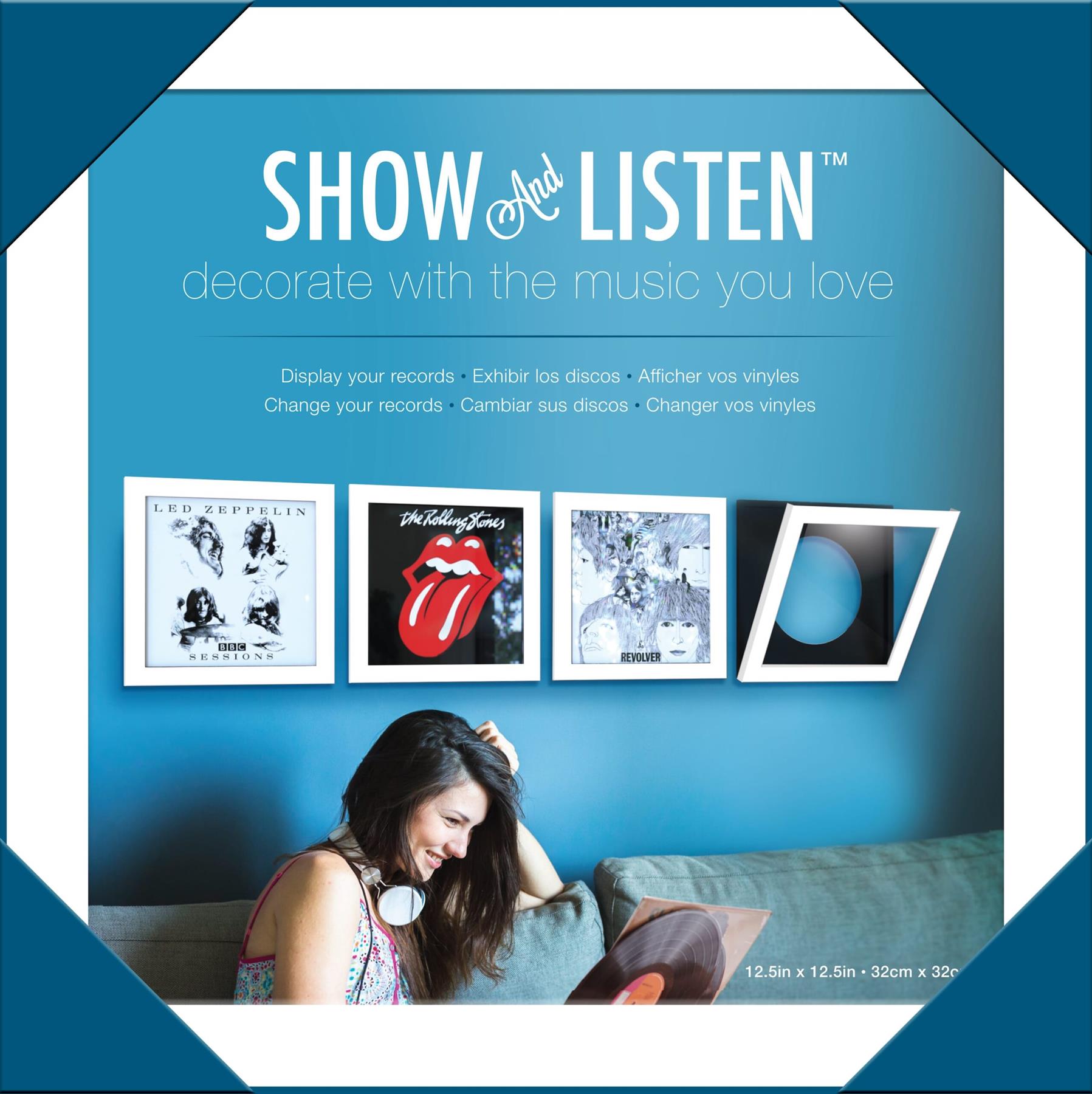 Show & Listen White Vinyl Record Album LP Frame