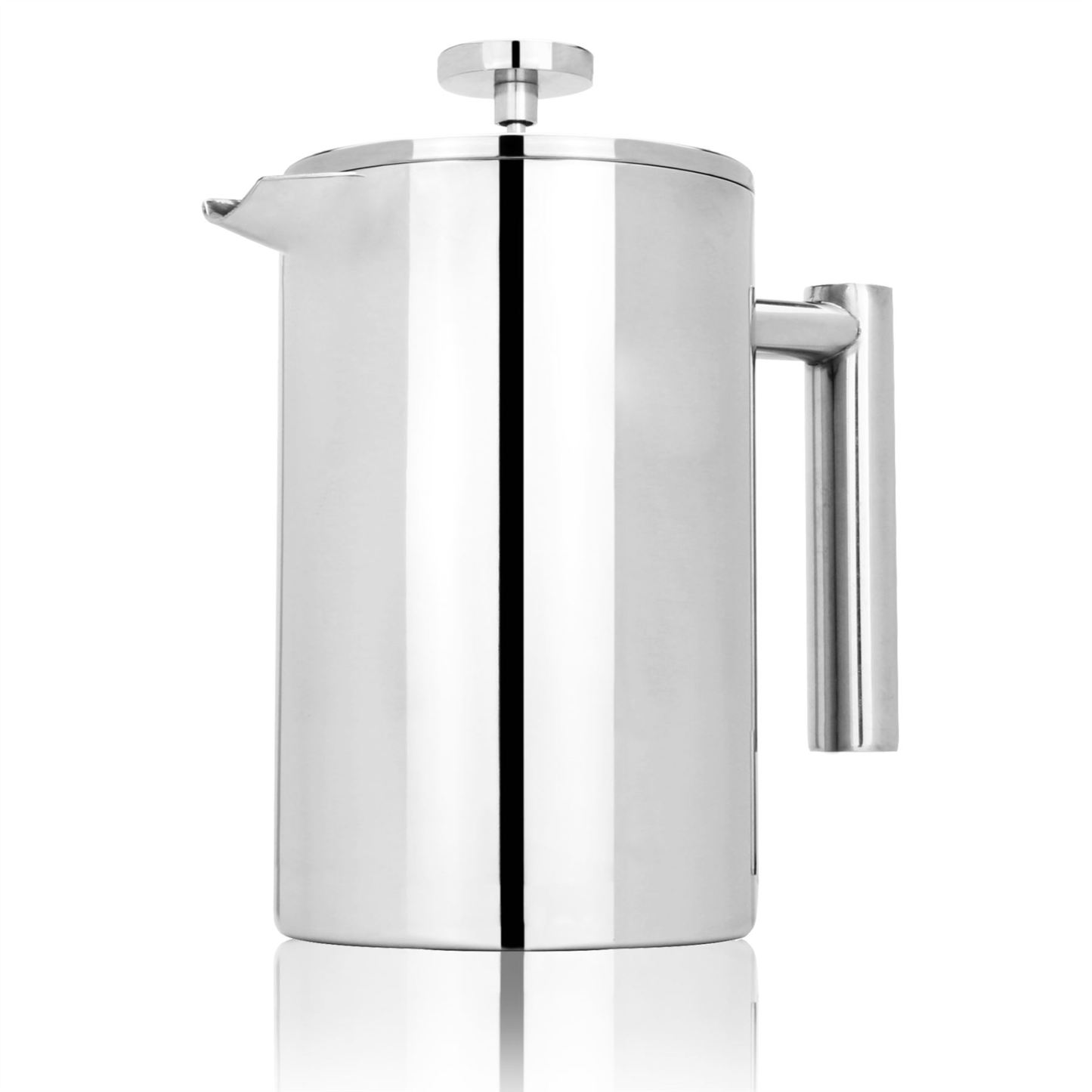 French Press Cafetiere Steel Coffee Maker FREE Filters & Spoons 1500ml | M&W