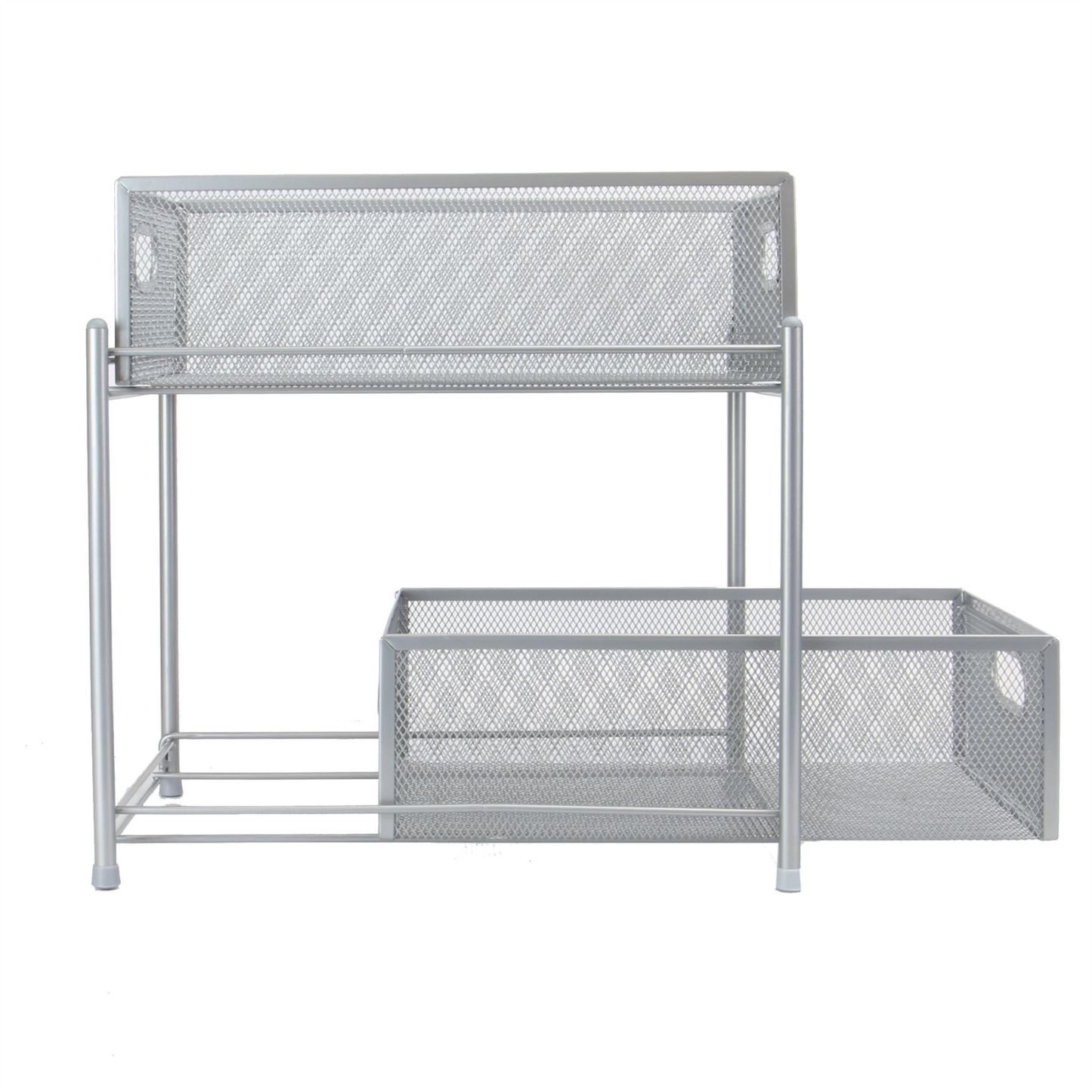 2 Tier Sliding Steel Shelves | M&W