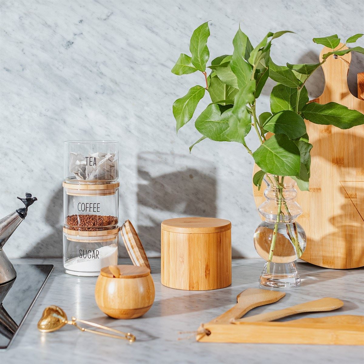 Sass & Belle Bamboo Salt Jar
