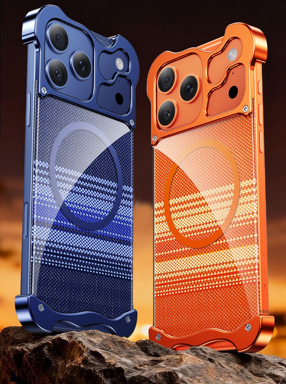 Gilded Kevlar Frameless Magnetic Phone Case
