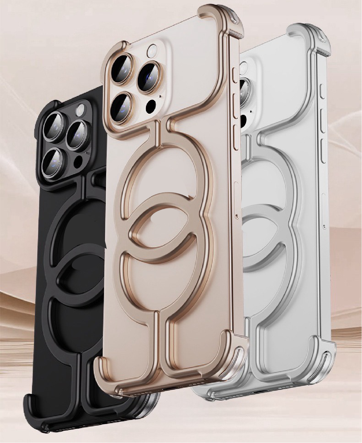 Personalized Chanel Magnetic Metal Mobile Phone Case