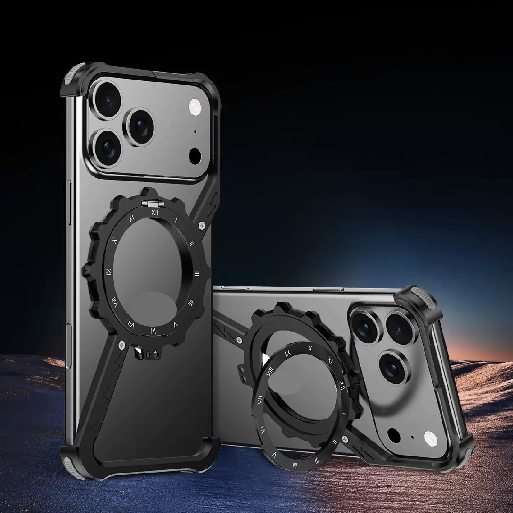 Z-Shape Gear Metal Magnetic Holder Phone Case