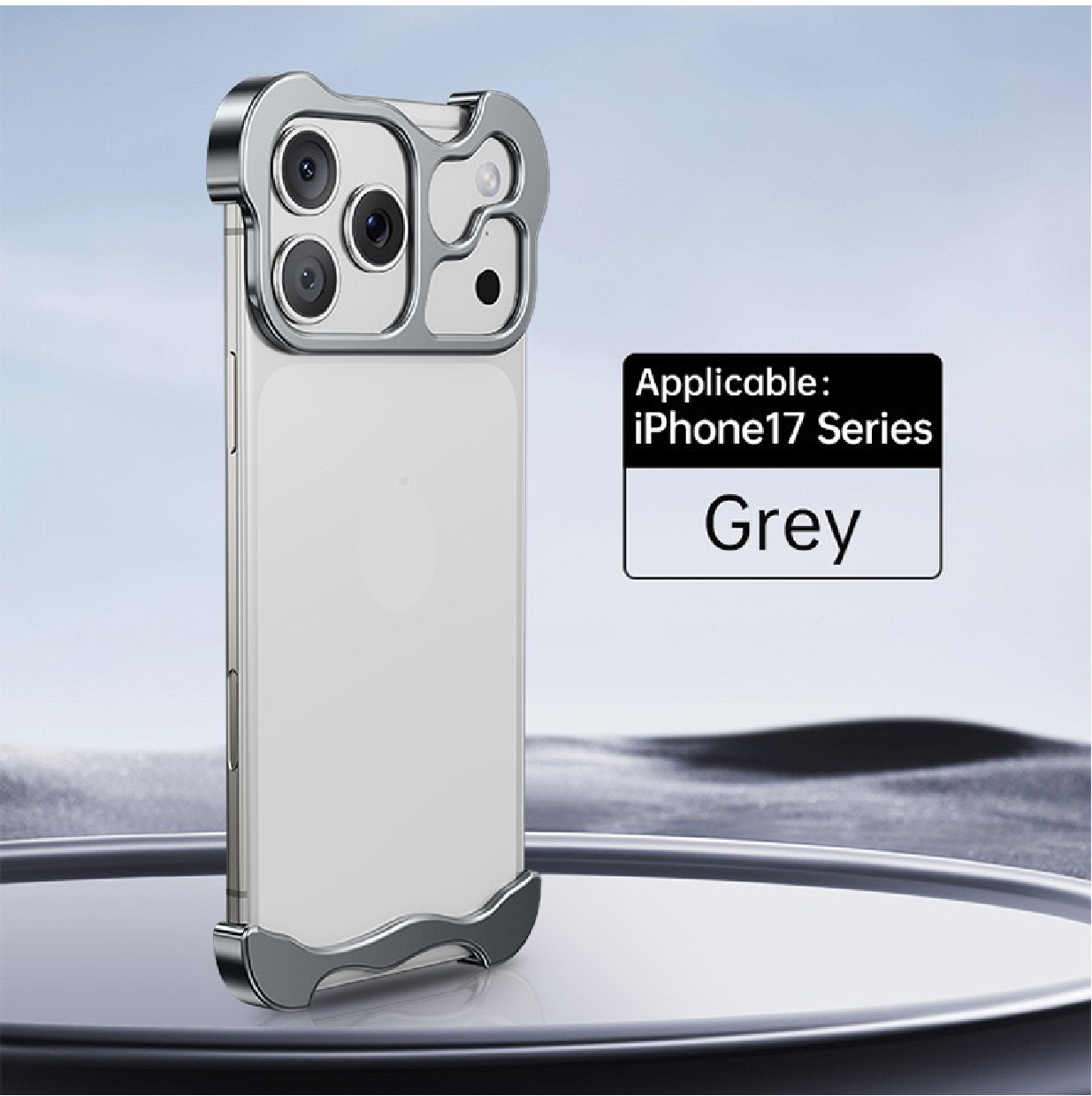 Special-shaped Frameless Metal Anti-fall Mobile Phone Case