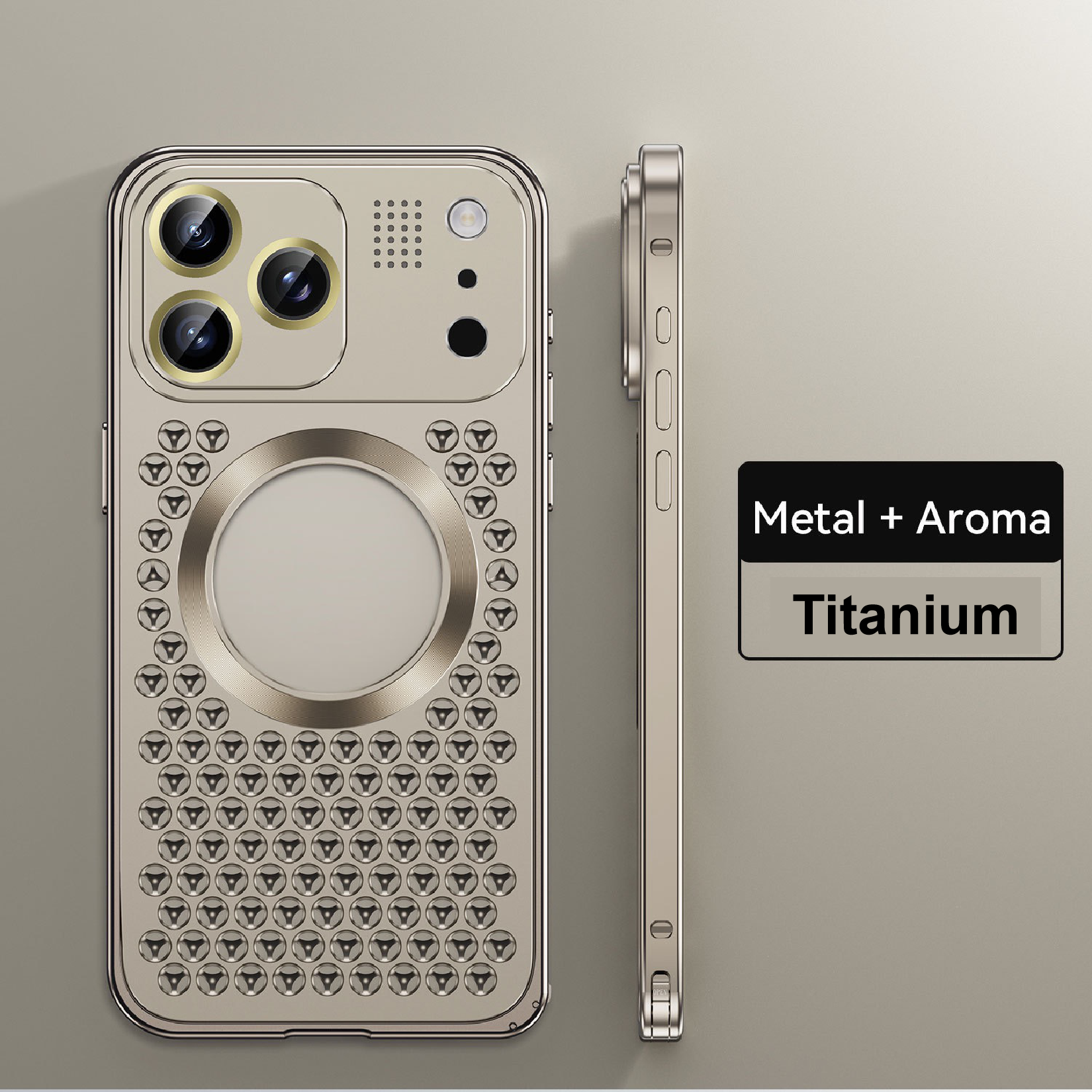 Super Cool Heat Dissipation Anti-fall Metal Magnetic Phone Case