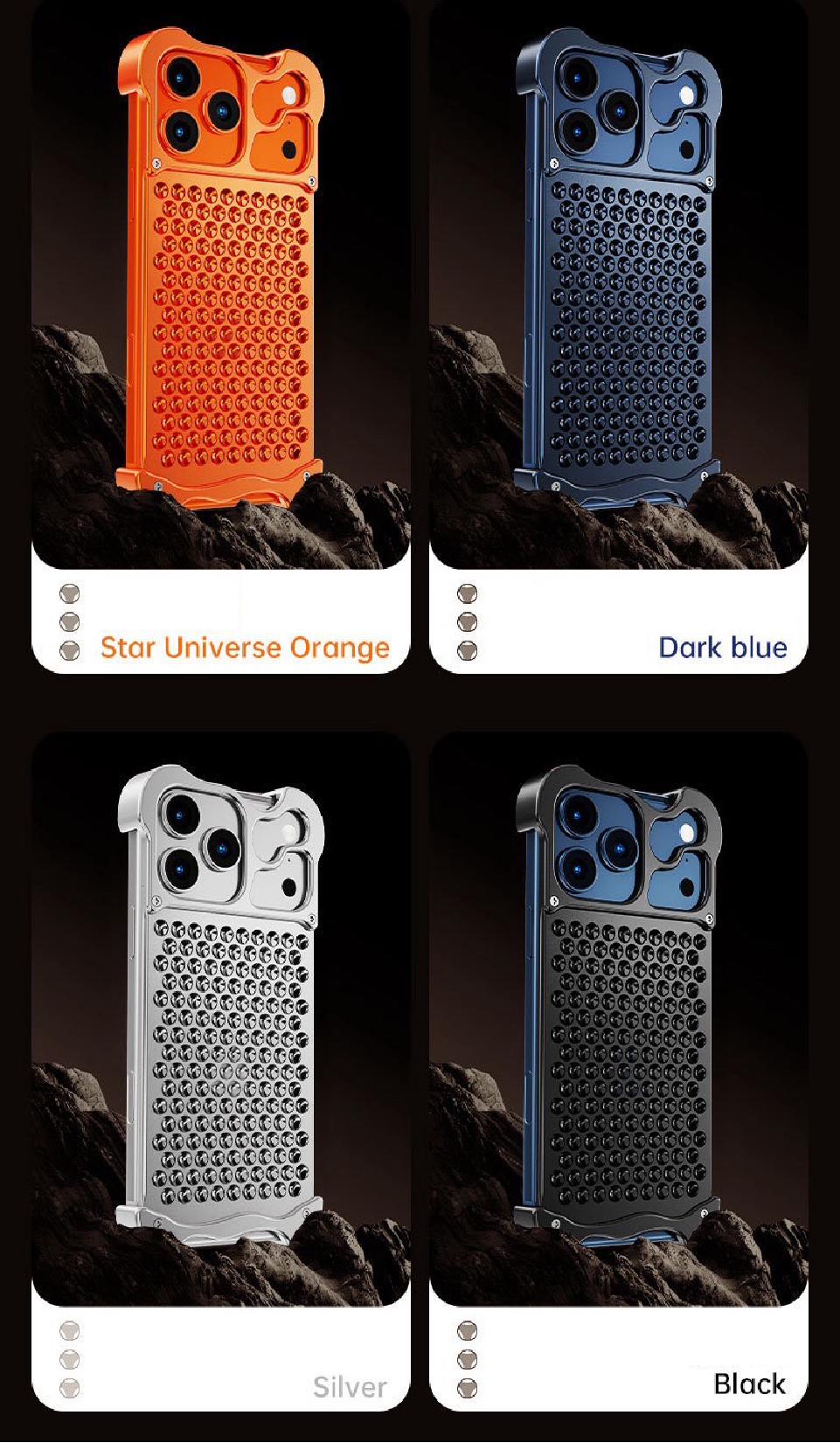 New Aluminum Alloy Honeycomb-Shaped Heat Dissipation phone case