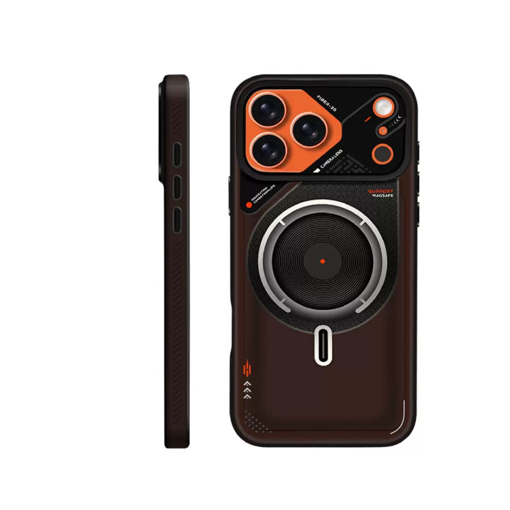 Semi-transparent double-sided coated frosted magnetic phone case