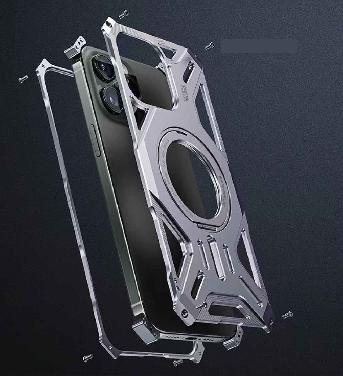 Aluminum Alloy Magnetic Frameless Phone Case