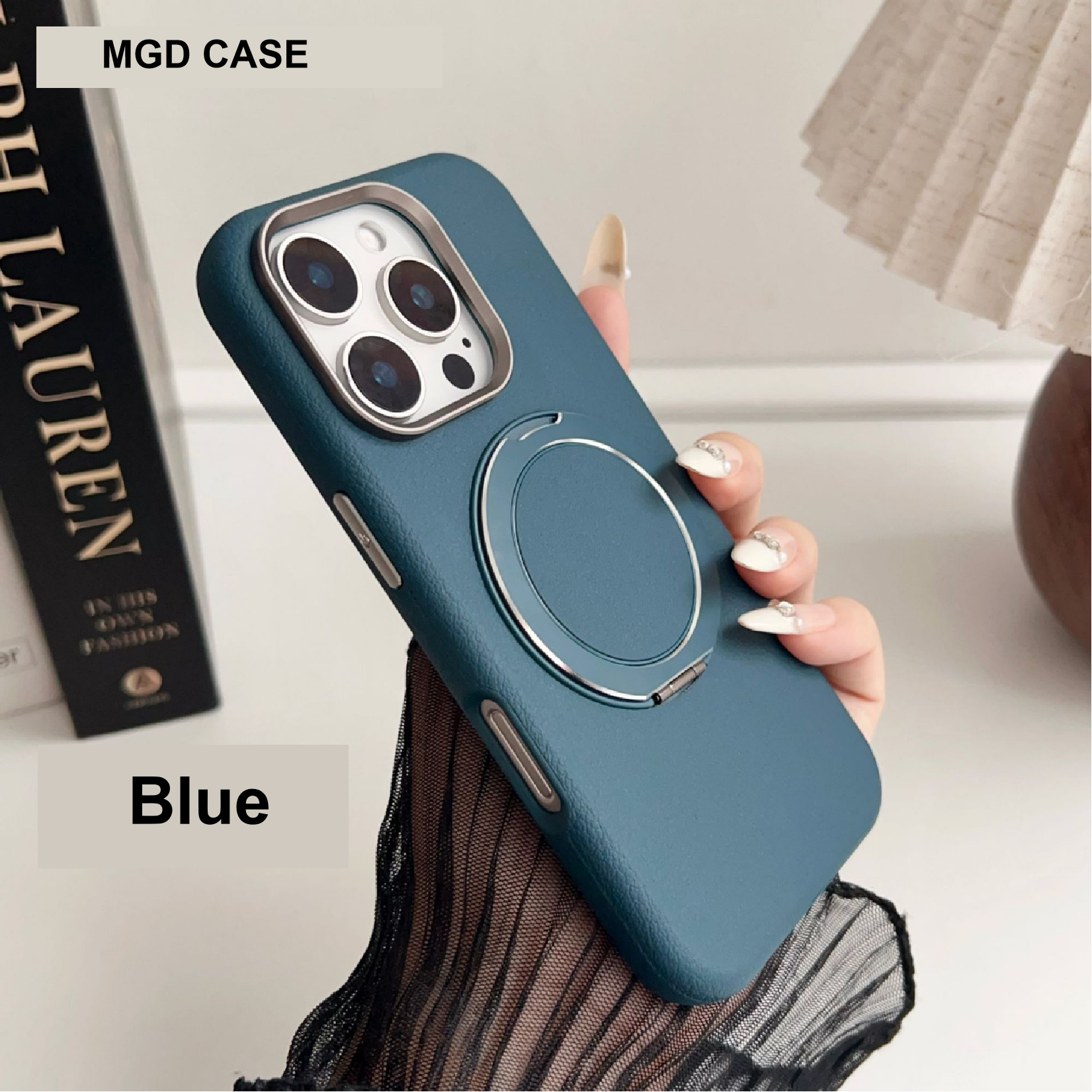 Rotating Stand Magnetic Leather Phone Case