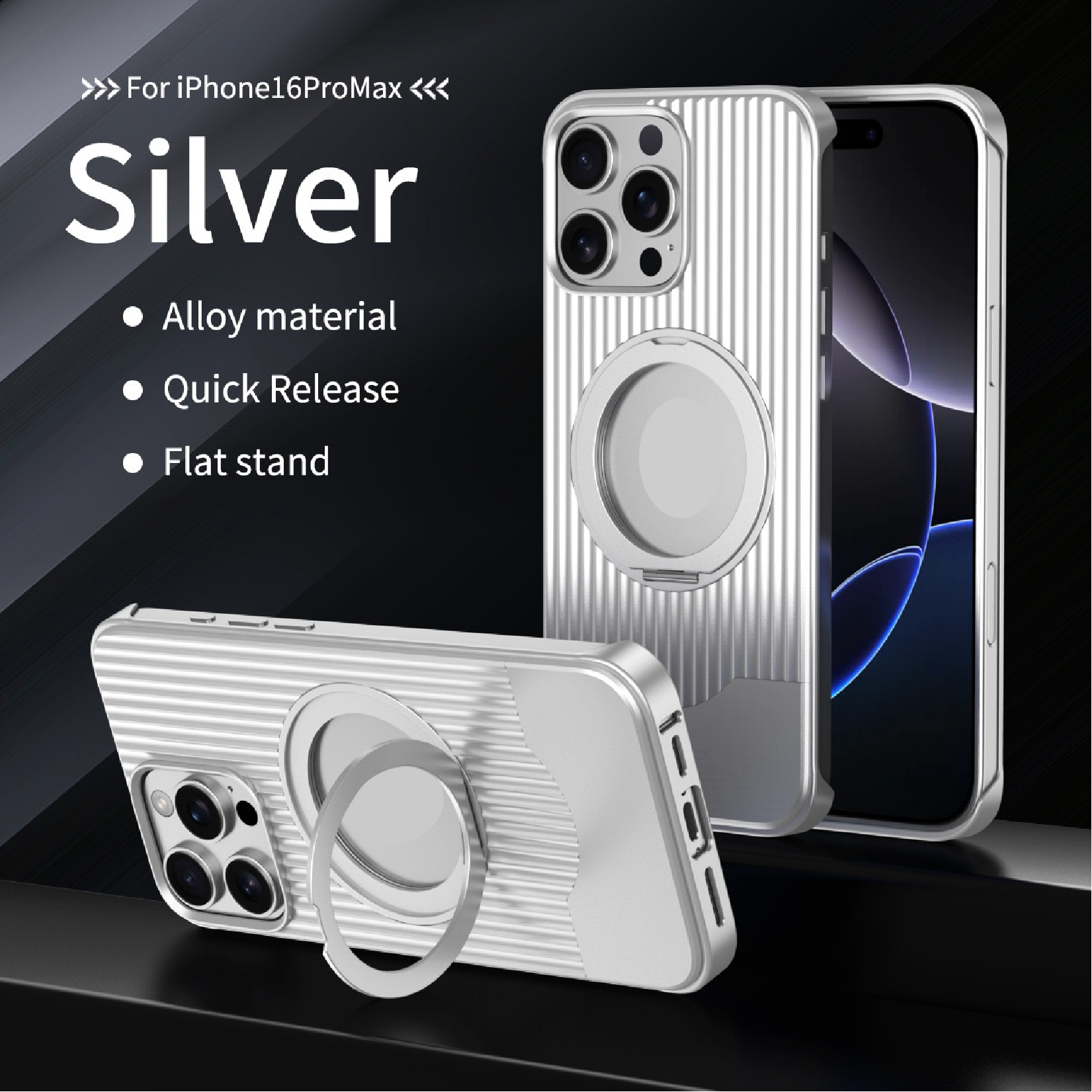 Luggage Style Telescopic Bracket Metal Magnetic Phone Case