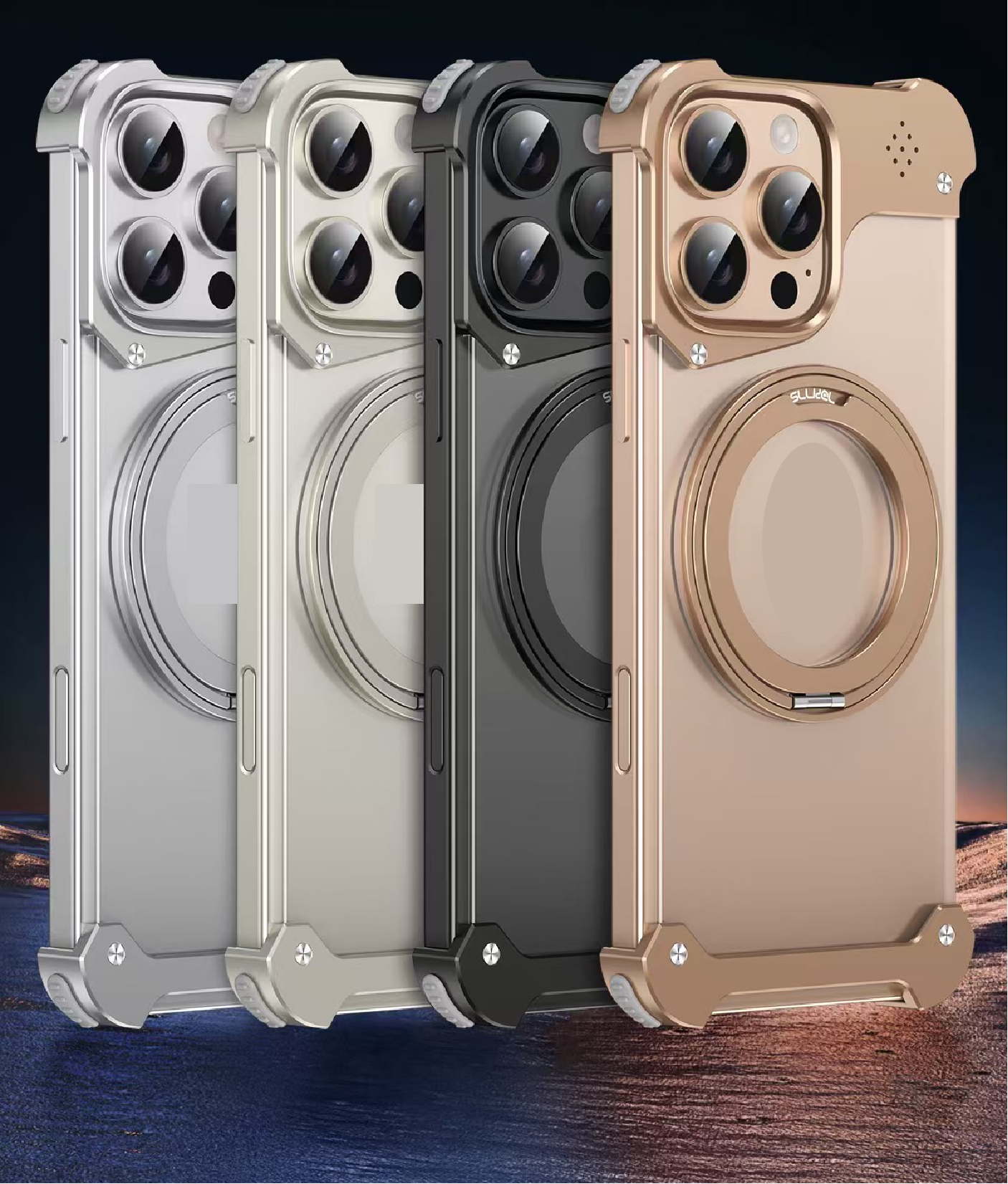 Fragrance Transparent Alloy Bracket Magnetic Phone Case