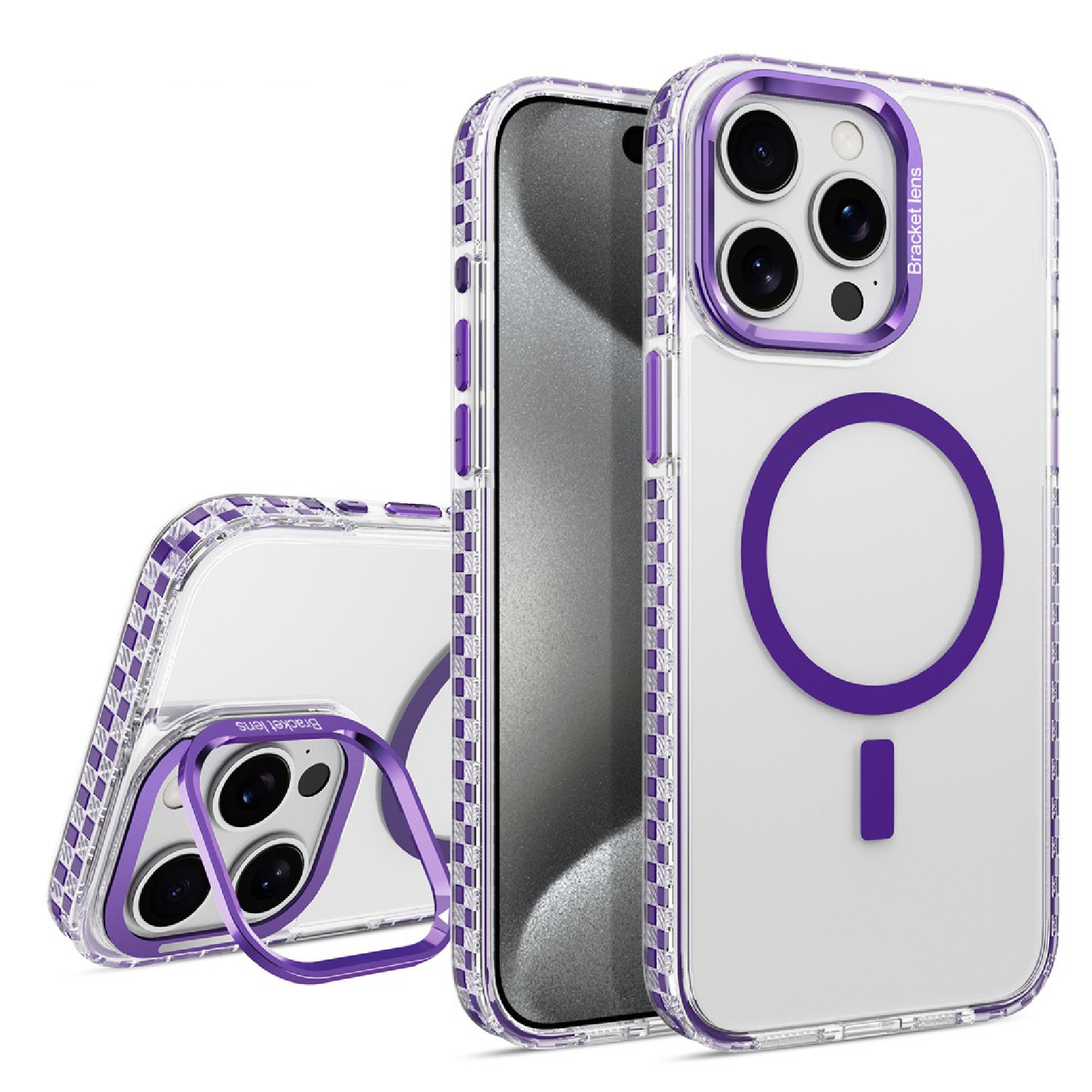 Magnetic Colorful Spot Lens Bracket Phone Case