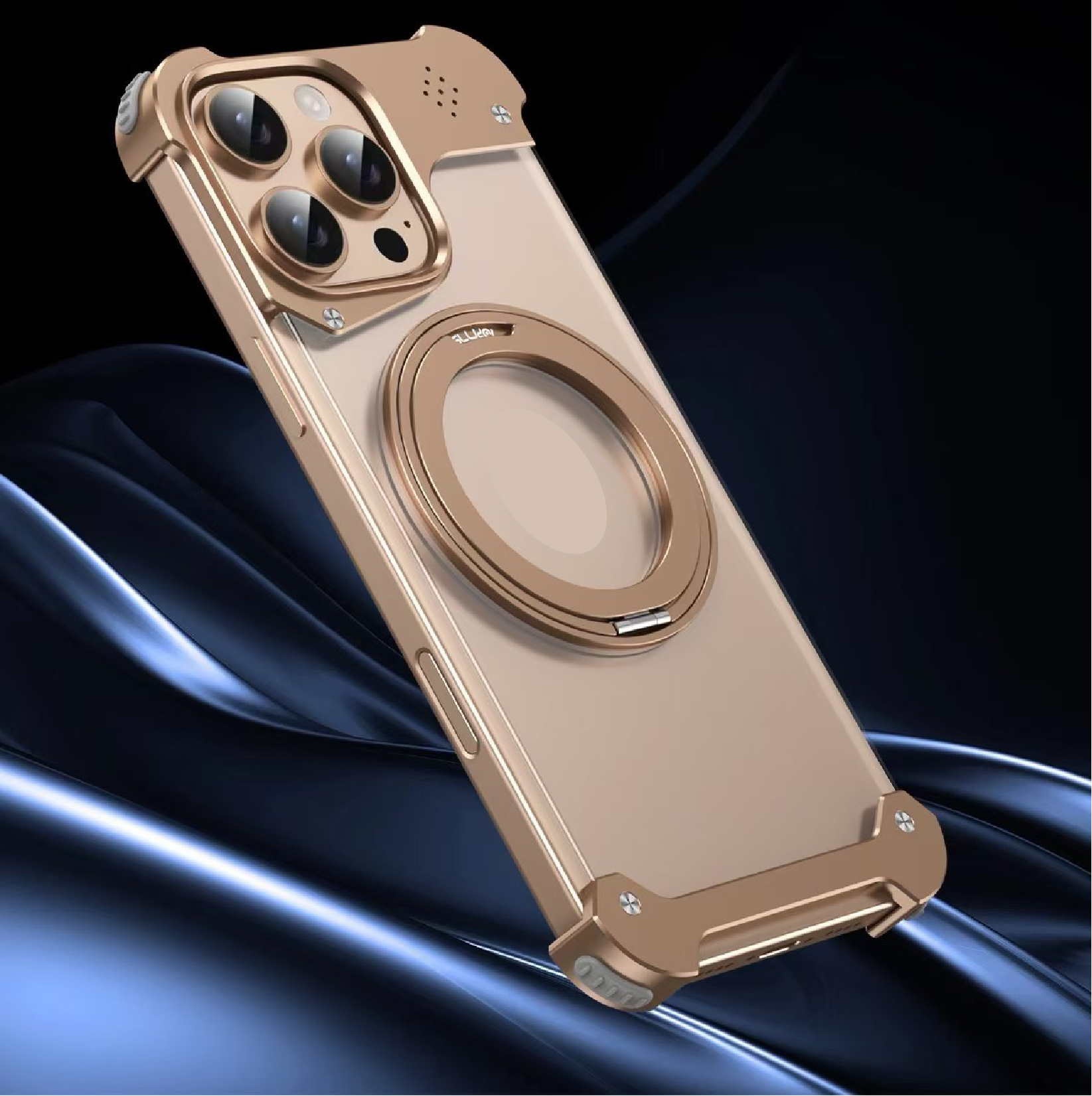 Fragrance Transparent Alloy Bracket Magnetic Phone Case