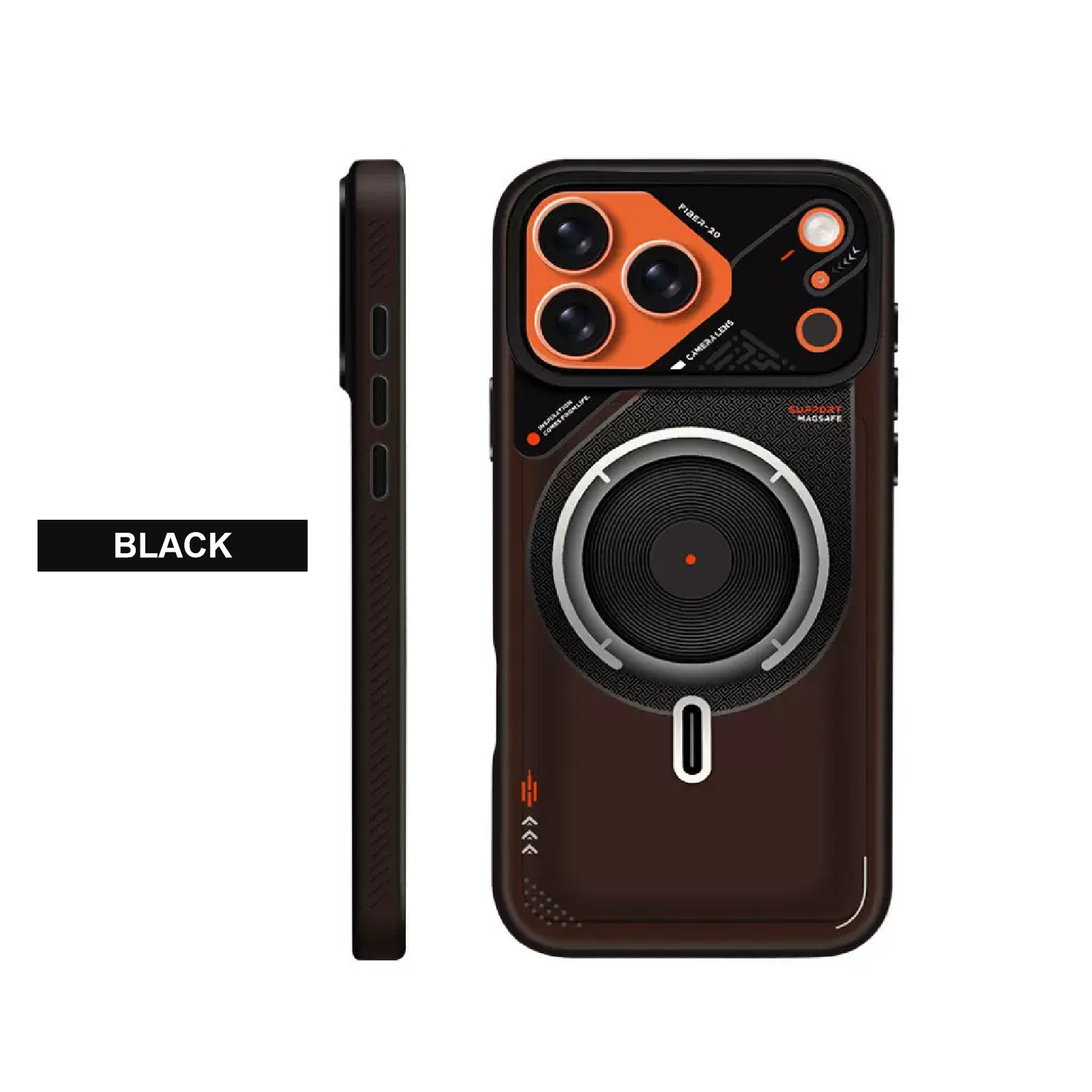 Semi-transparent double-sided coated frosted magnetic phone case