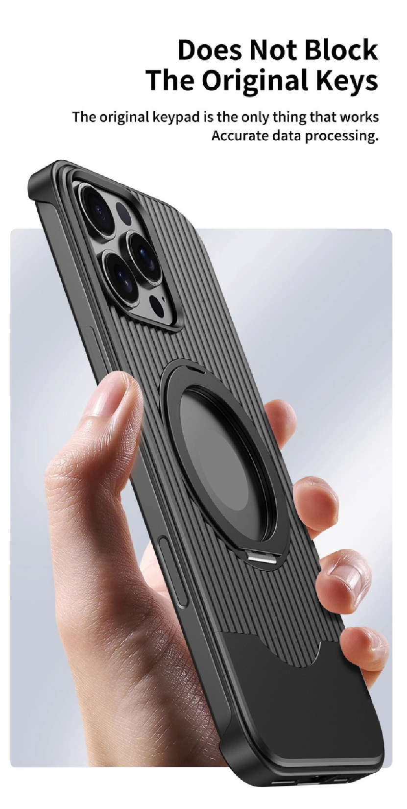 Luggage Style Telescopic Bracket Metal Magnetic Phone Case