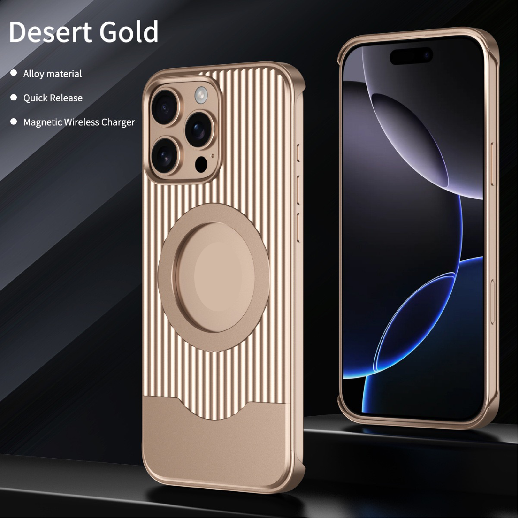 Luggage Style Telescopic Bracket Metal Magnetic Phone Case