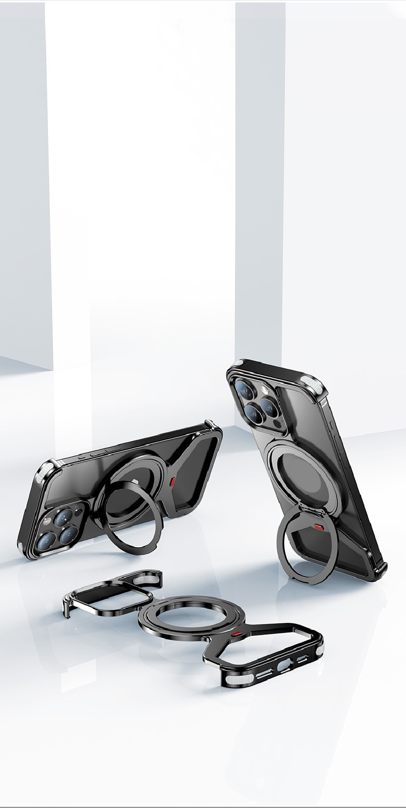 Personalized Metal Frameless Anti-fall Snap Buckle Magnetic Mobile Phone Case