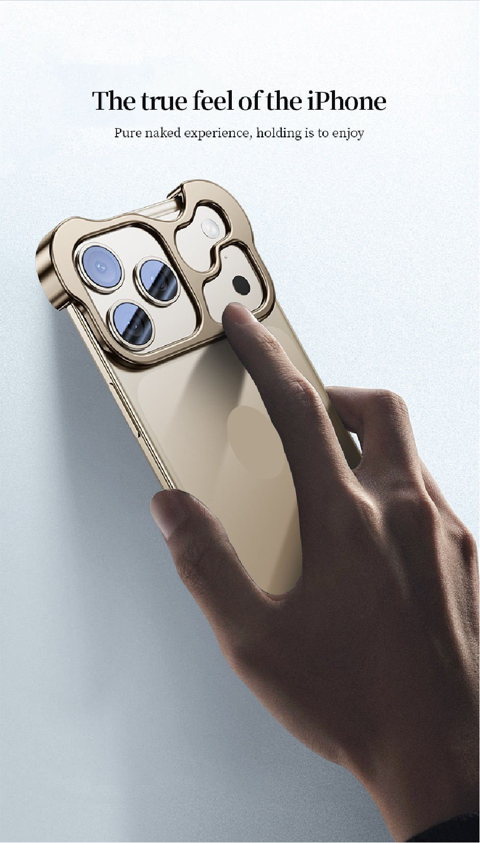 Special-shaped Frameless Metal Anti-fall Mobile Phone Case