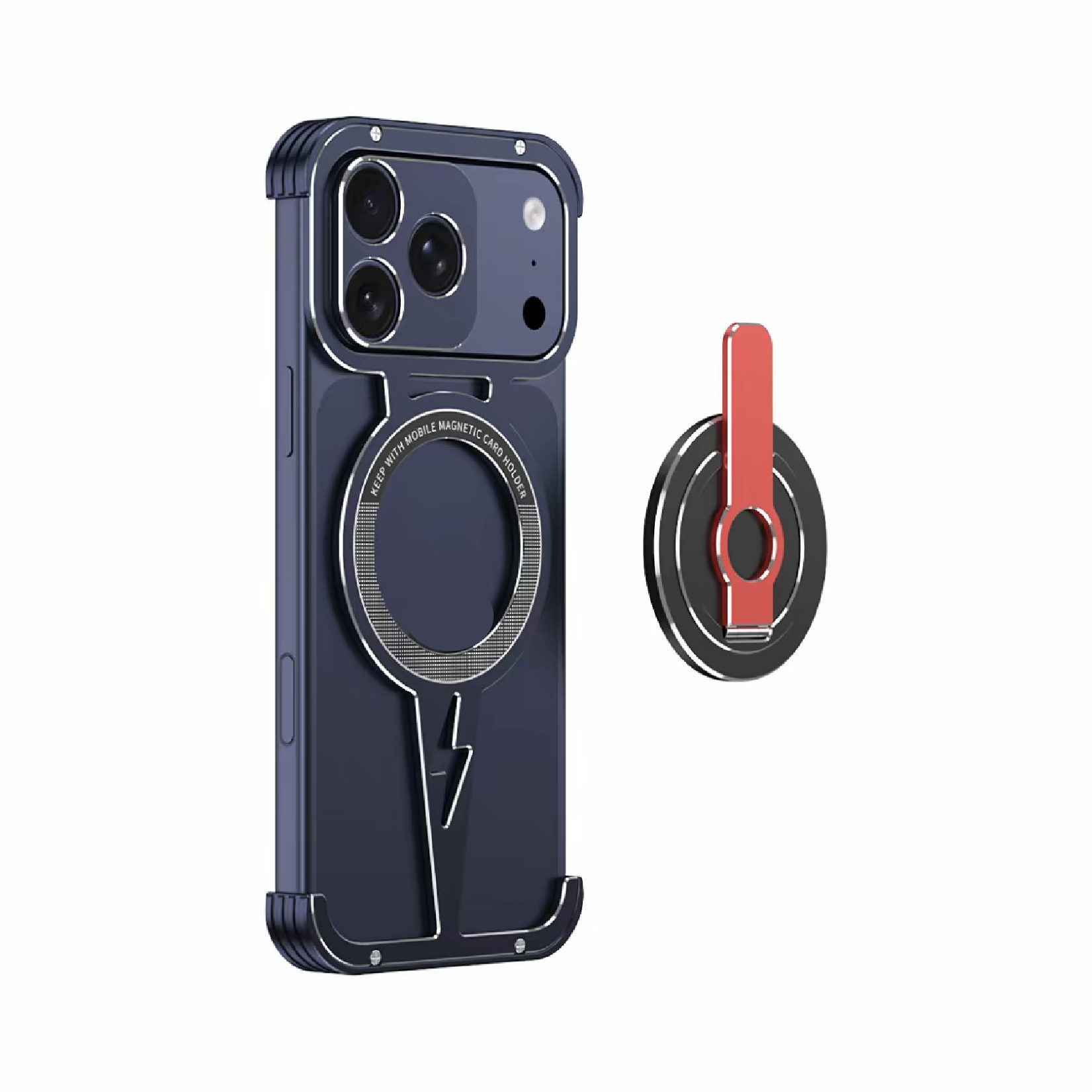 Thor Series Metal Lightning Magnetic Phone Case