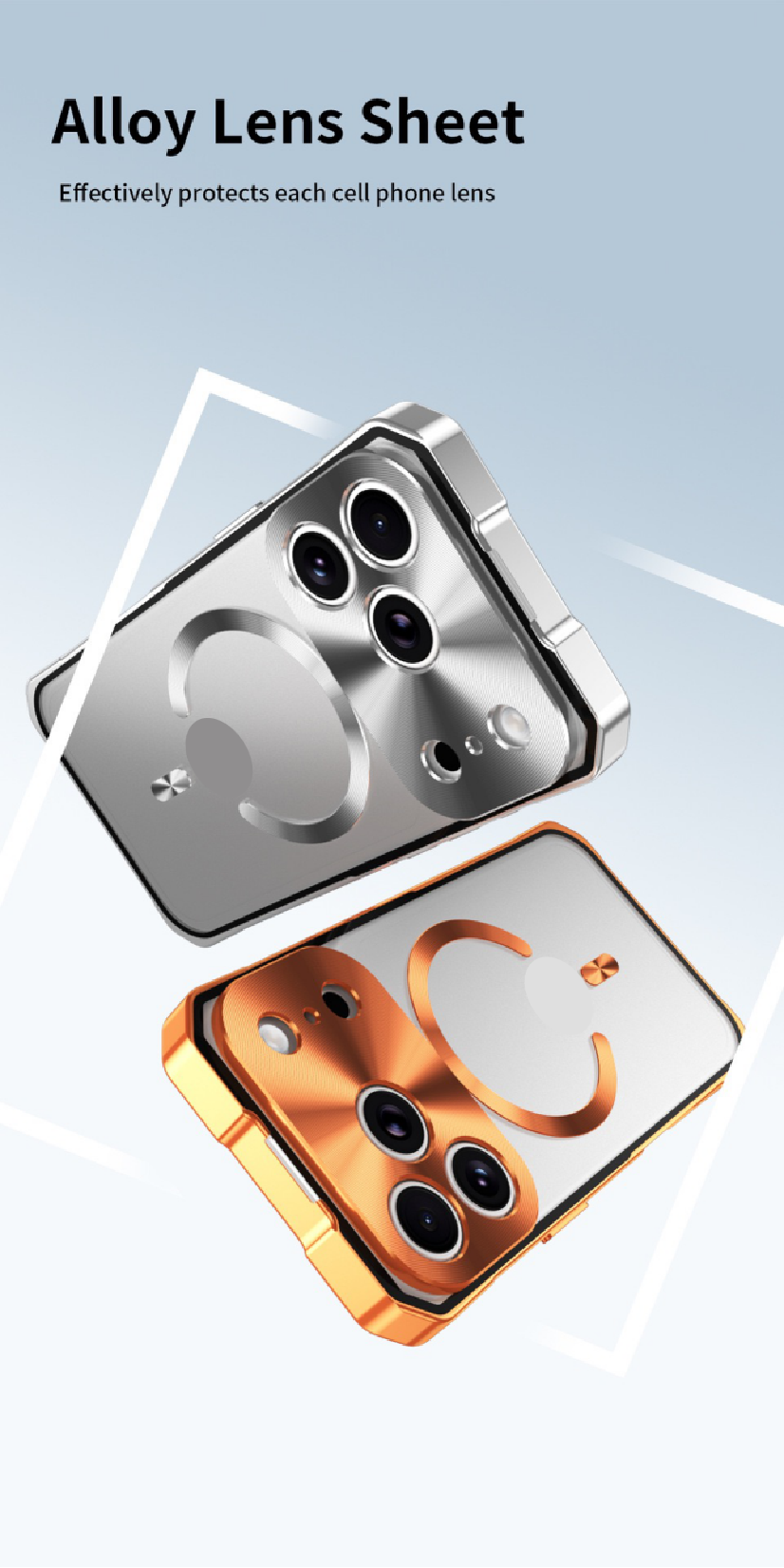 Magnetic Alloy Frame Mobile Phone Case