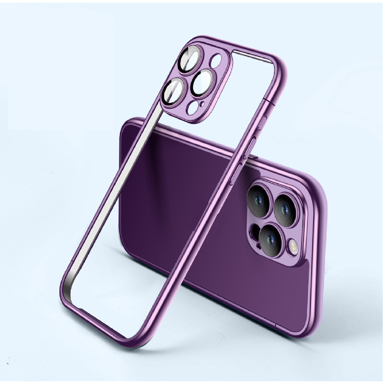 Matte Electroplated Frame Phone Case