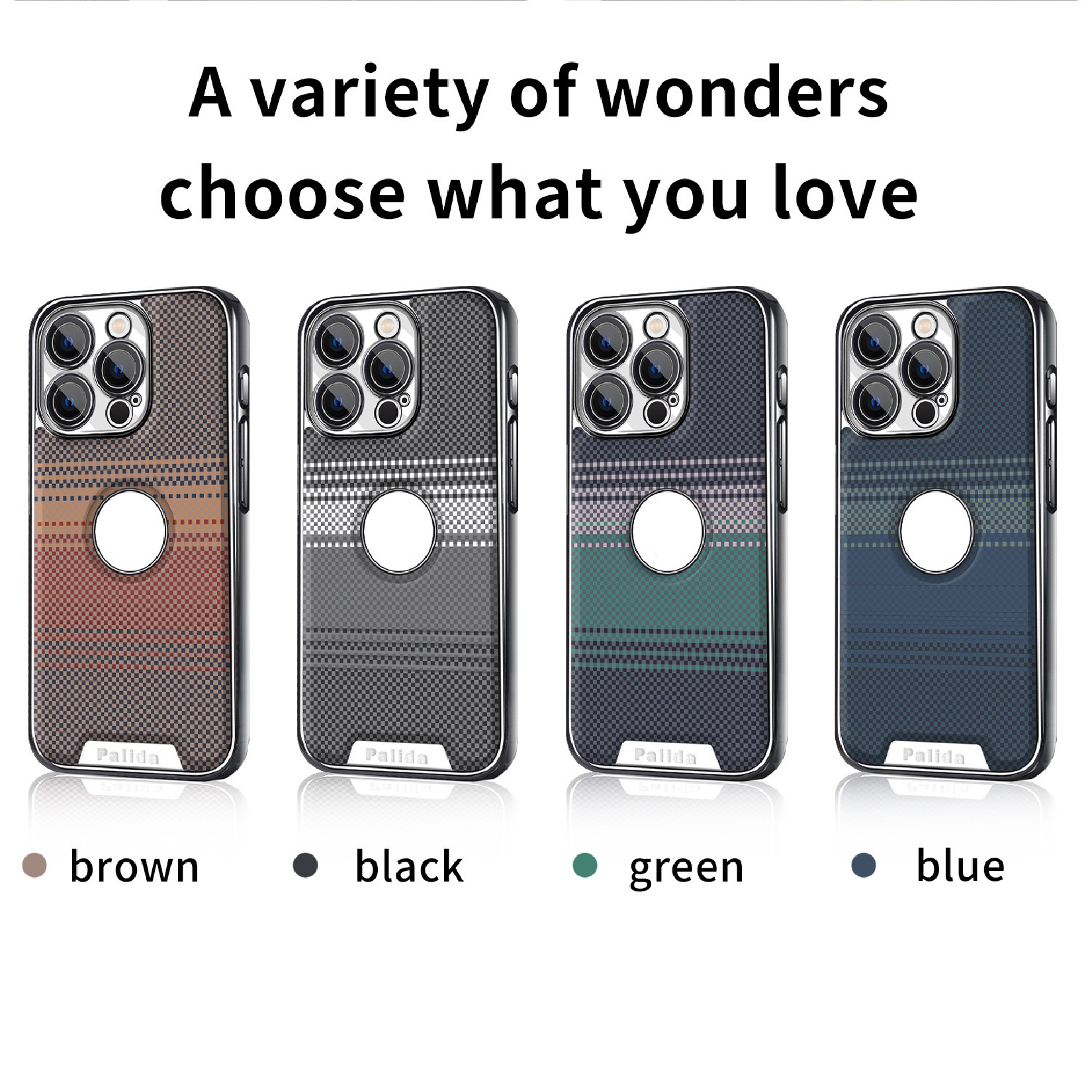 Sunset Series Carbon Fiber Leather Texture Hollow Phone Case