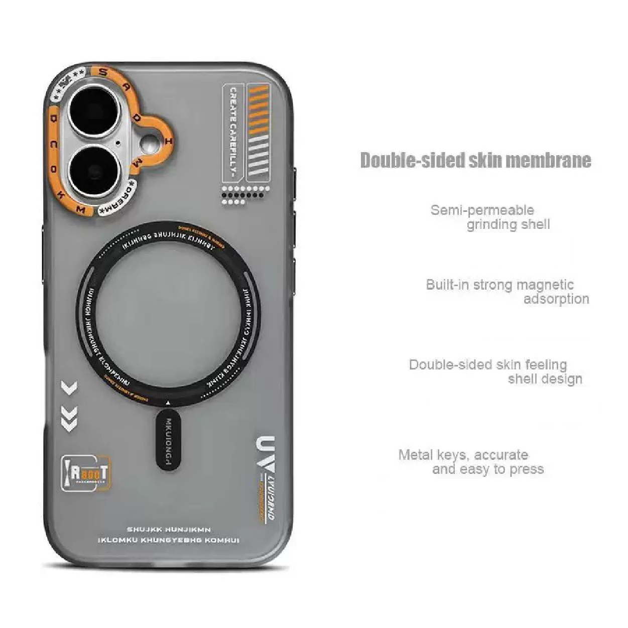 Tech Style Magnetic Frosted Phone Case