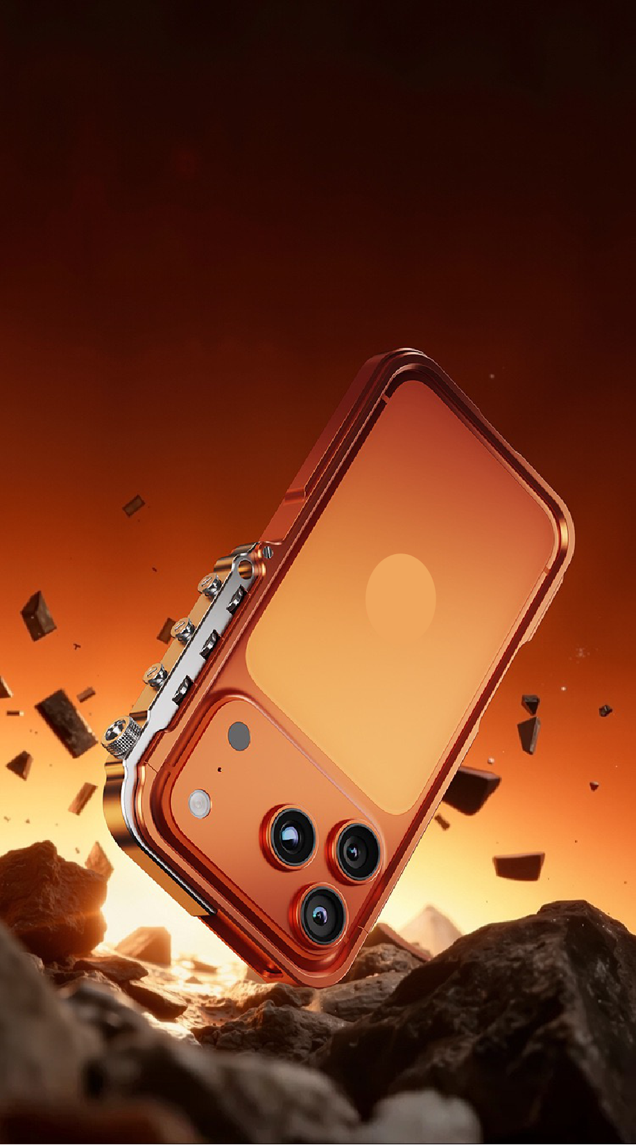 Punk Style Mechanical Arm Metal Phone Case