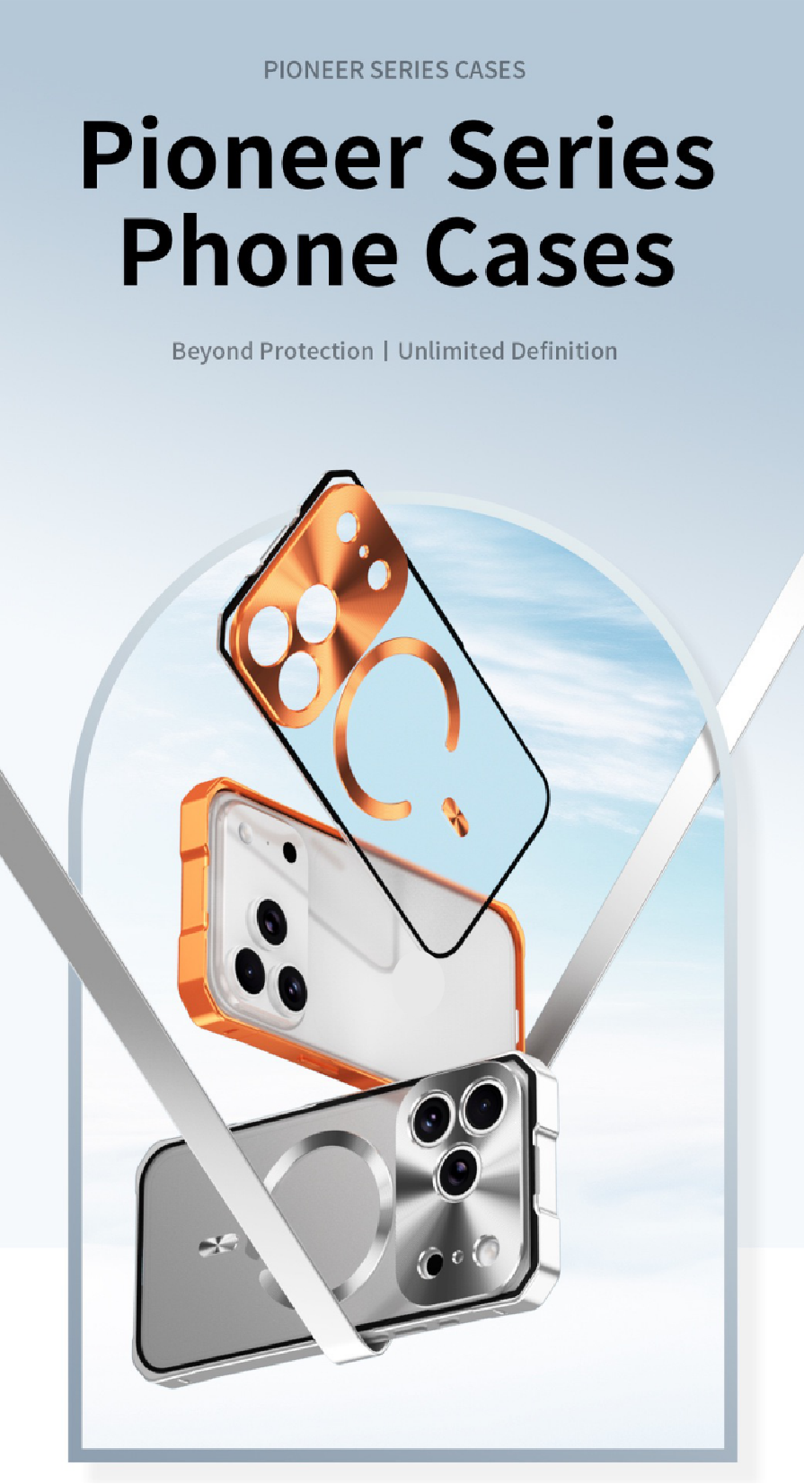 Magnetic Alloy Frame Mobile Phone Case